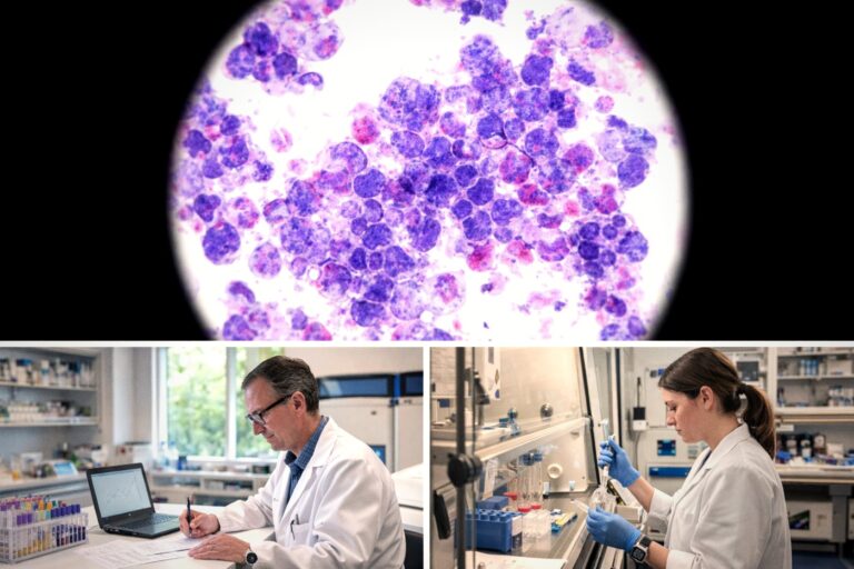 Oncology research - cancer cells and laboratory work